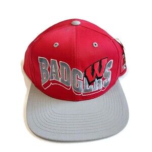 Vintage 1984 The G Cap Mens Wisconsin Badgers Snapback Hat Cap Bucky Badger